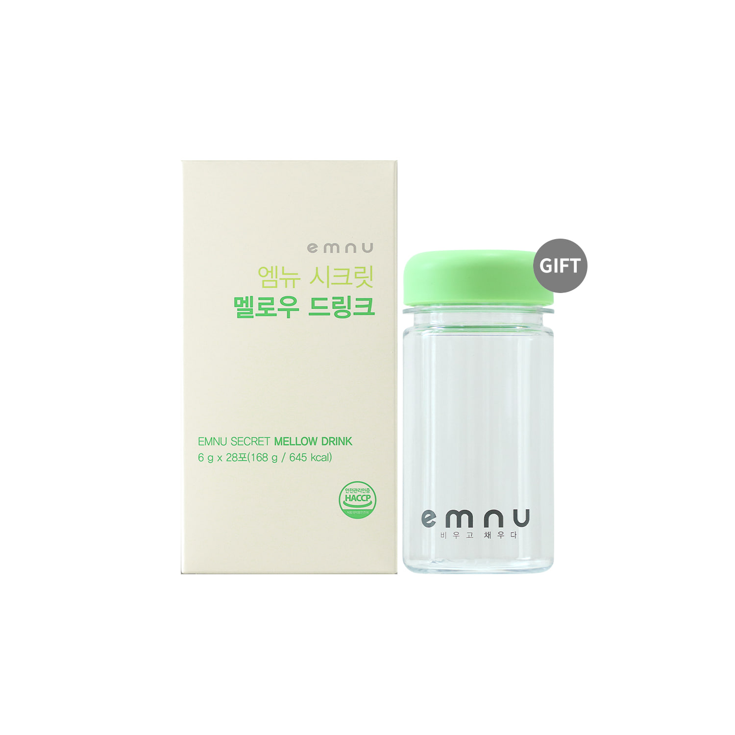 [3월 50% 할인] EMNU SECRET MELLOW DRINK 엠뉴 시크릿 멜로우 드링크 (28포) (텀블러(그린) 증정)